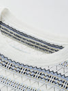 COMOBOCA Women's Fair Isle Semi Sheer Knit T-Shirt