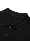 COMOBOCA 100% Cashmere Men's Knit Polo Pullover Sweater