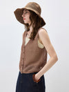 Women’s Linen Blend Knit V-Neck Sleeveless Vest