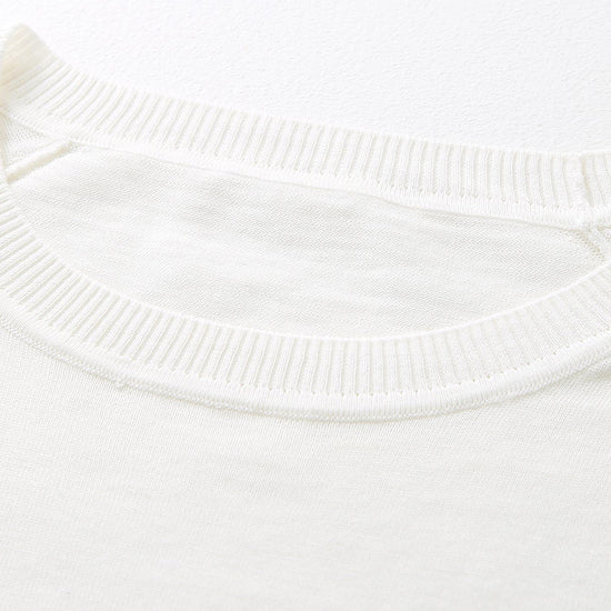 COMOBOCA Women's Stripe Round Neck Knit Sweater