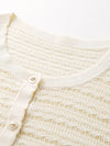 COMOBOCA Women's Scalloped Pointelle Knit Cardigan