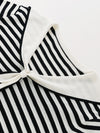 COMOBOCA Women's Striped Sailor Collar Knit Top