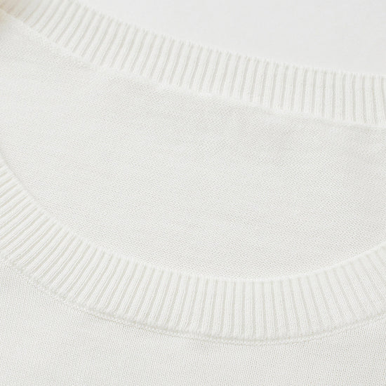 COMOBOCA Women's Floral Embroidery Knit T-Shirt