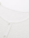 Women’s Silk-Cotton Jacquard Knit Crew Neck Pullover T-Shirt