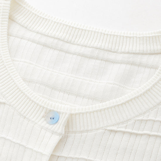 COMOBOCA Women's Textured Ribbed Knit Cardigan