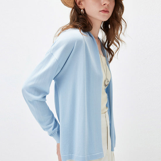 COMOBOCA Women's Open Front Knit Cardigan