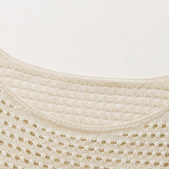 COMOBOCA Women's Sheer Mesh Knit Overpull Top