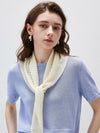 COMOBOCA Women's Openwork Knit Triangle Shoulder Wrap Scarf