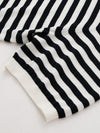 COMOBOCA Women's Striped Sailor Collar Knit Top