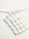 COMOBOCA Women's Knit Polo Top with Rainbow Stripes
