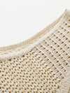 Women’s Linen Blend Knit V-Neck Sleeveless Vest