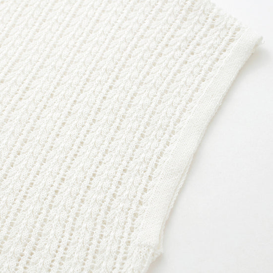 COMOBOCA Women's Openwork Side Slit Knit Top