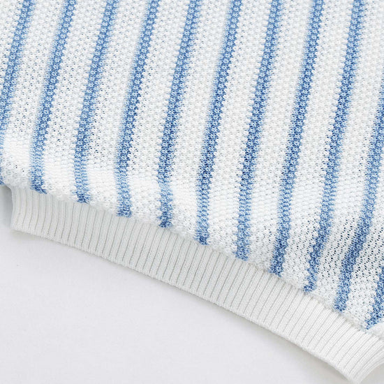 COMOBOCA Women's Striped Contrast Hooded Knit T-Shirt