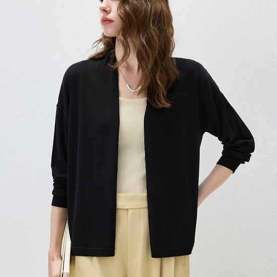 COMOBOCA Women's Open Front Knit Cardigan
