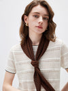 COMOBOCA Women's Openwork Knit Triangle Shoulder Wrap Scarf