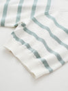 COMOBOCA Women's Striped Knit T-Shirt with Attached Shawl