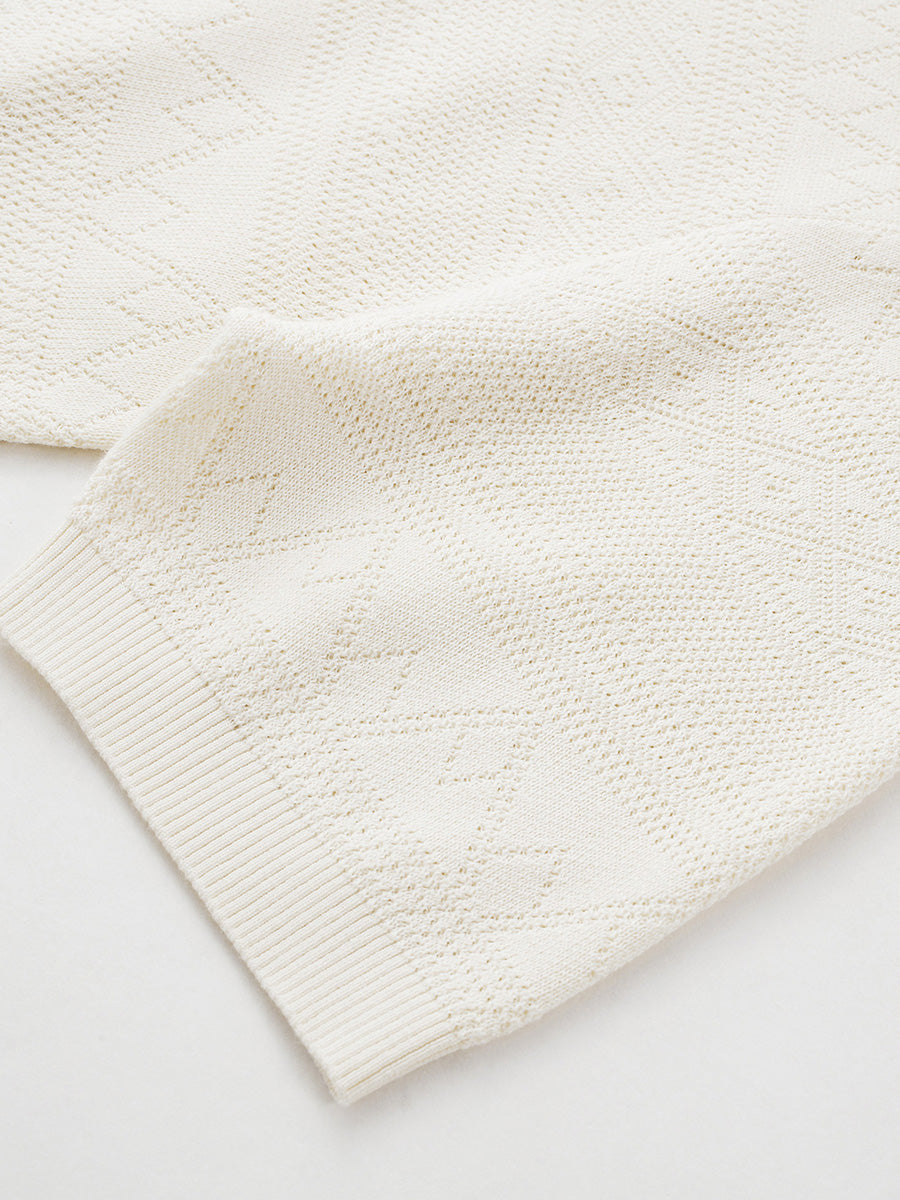 COMOBOCA Women's Bow Knit Short Sleeve Faux Cardigan