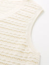 COMOBOCA Women's Textured Openwork Knit Sweater Vest