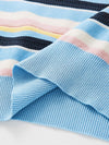 COMOBOCA Women's Multi-Color Stripe Knit T-Shirt