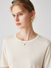 COMOBOCA Women's Essential Round Neck Knit T-Shirt
