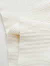 Women’s Silk-Cotton Round Neck Knit T-Shirt with Contrast-Trim Edging