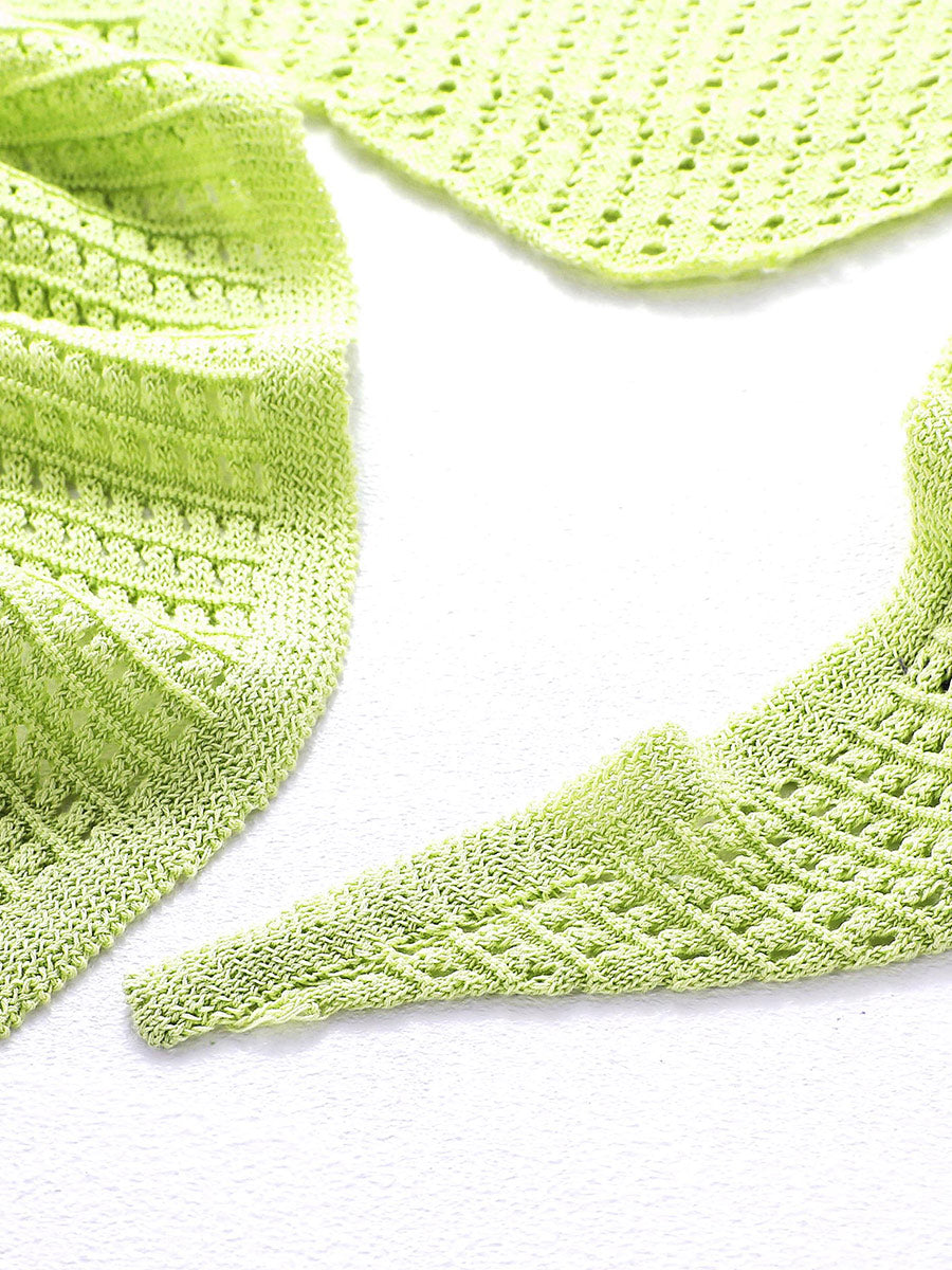 COMOBOCA Women's Openwork Knit Triangle Shoulder Wrap Scarf