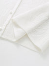 Women’s Silk-Cotton Jacquard Knit Crew Neck Pullover T-Shirt