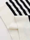COMOBOCA Women's Striped Sailor Collar Knit Top