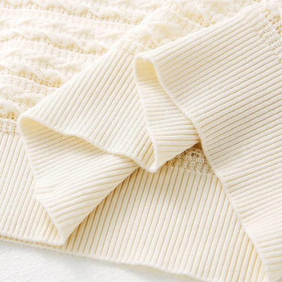 COMOBOCA Women's Textured Openwork Knit Sweater Vest