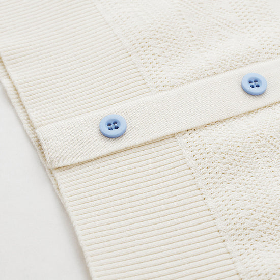 COMOBOCA Women's Bow Knit Short Sleeve Faux Cardigan