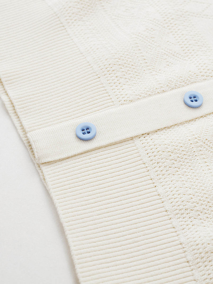 COMOBOCA Women's Bow Knit Short Sleeve Faux Cardigan