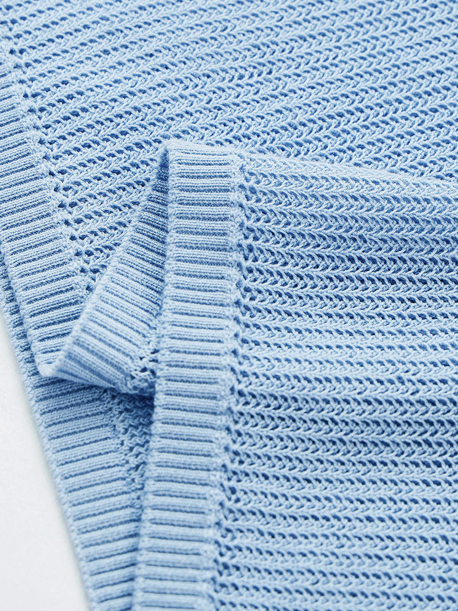 COMOBOCA Women's Split V-Neck Knit Sweater