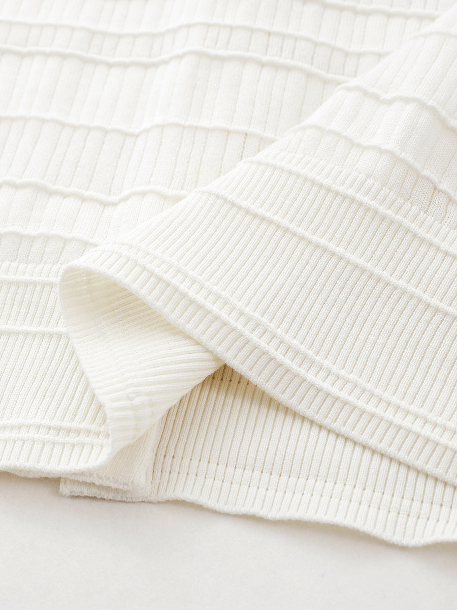 COMOBOCA Women's Textured Ribbed Knit Cardigan