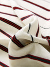 Women's Silk-Cotton Striped Crew Neck Sleeveless Knit Vest