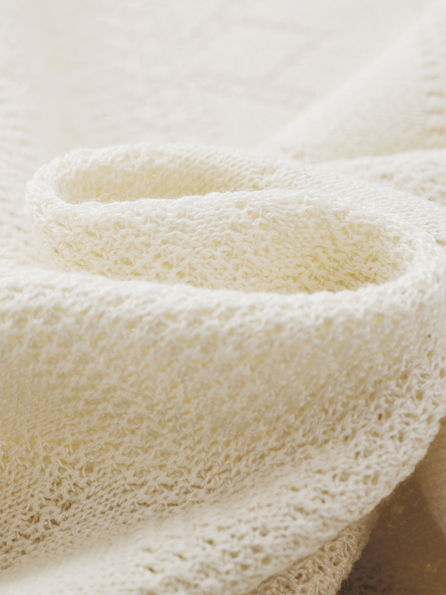 COMOBOCA Women's Bow Knit Short Sleeve Faux Cardigan