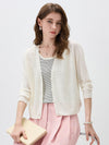 COMOBOCA Women's Ribbed V-Neck Button Cardigan