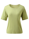 COMOBOCA Women's Essential Round Neck Knit T-Shirt