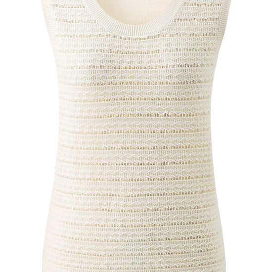 COMOBOCA Women's Textured Openwork Knit Sweater Vest