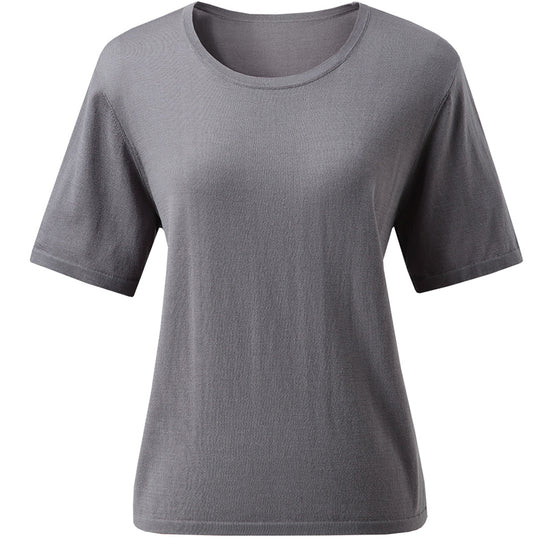 COMOBOCA Women's Essential Round Neck Knit T-Shirt