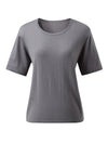 COMOBOCA Women's Essential Round Neck Knit T-Shirt