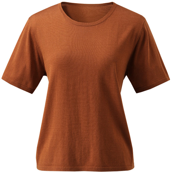 COMOBOCA Women's Essential Round Neck Knit T-Shirt