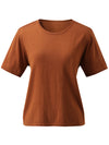 COMOBOCA Women's Essential Round Neck Knit T-Shirt