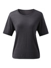 COMOBOCA Women's Essential Round Neck Knit T-Shirt