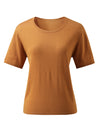 COMOBOCA Women's Essential Round Neck Knit T-Shirt