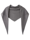 COMOBOCA Gray Women's Openwork Knit Triangle Shoulder Wrap Scarf