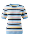 COMOBOCA Women's Multi-Color Stripe Knit T-Shirt