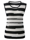 COMOBOCA Women's Crochet Knit Stripe Tank Top