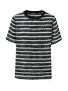 100% Mulberry Silk Women's Vintage Print Round-Neck Short Sleeve T-Shirt