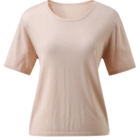 COMOBOCA Women's Essential Round Neck Knit T-Shirt