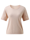 COMOBOCA Women's Essential Round Neck Knit T-Shirt